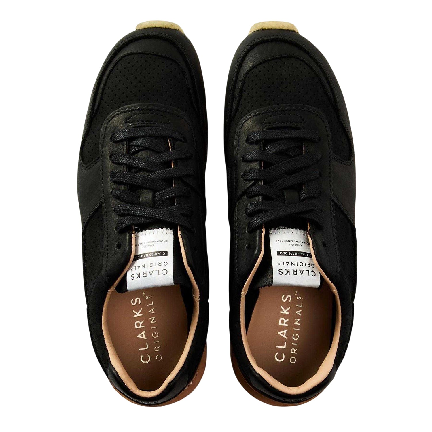 Black - Side - Clarks Originals Mens Leather Trainers