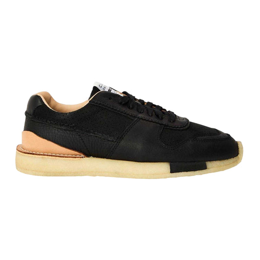 Black - Front - Clarks Originals Mens Leather Trainers