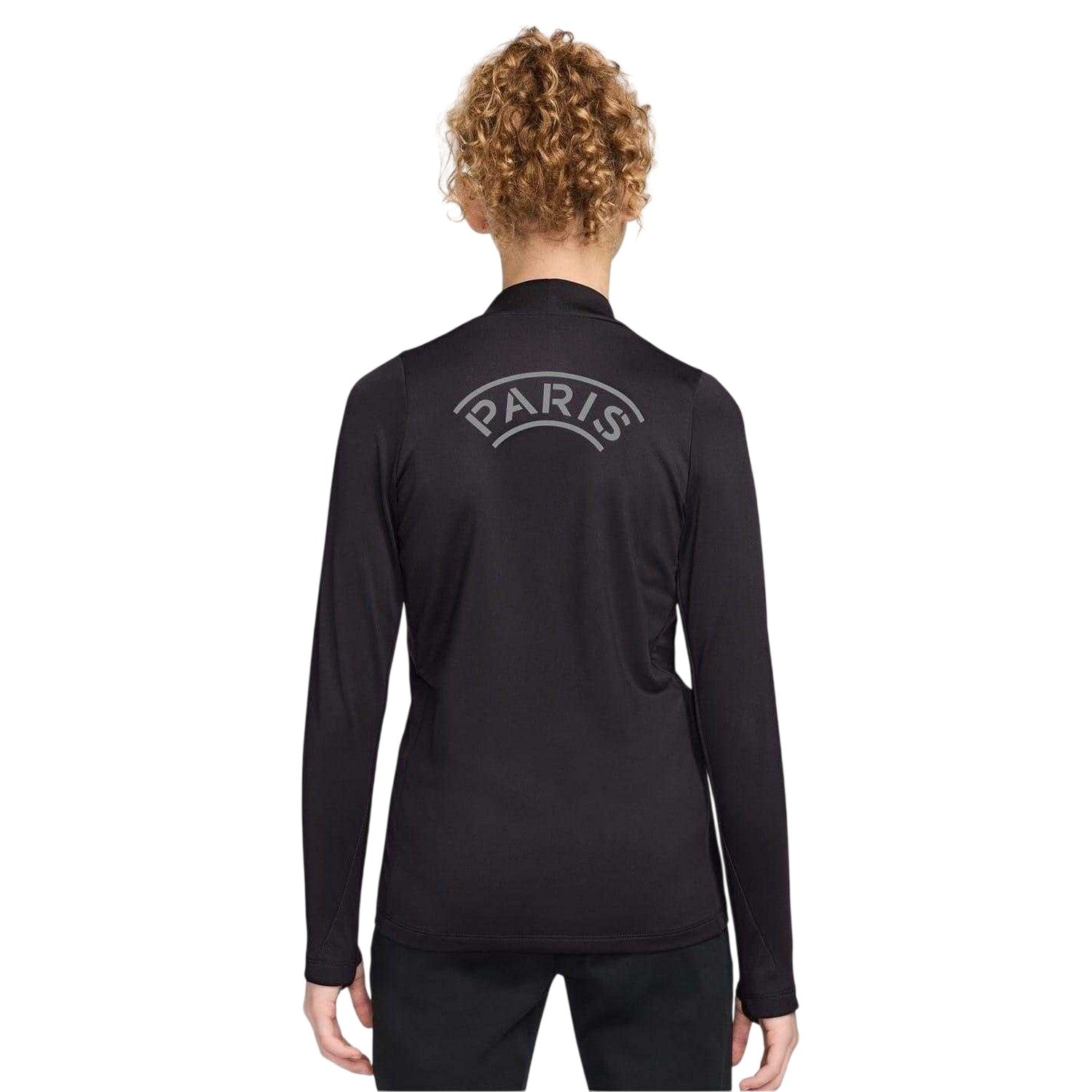 Black-Grey - Back - Nike Childrens-Kids Strike 25-26 Paris Saint Germain FC Drill Top