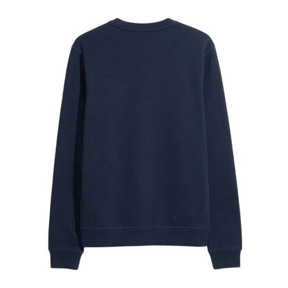 True Navy - Back - Farah Mens Organic Cotton Crew Neck Sweatshirt