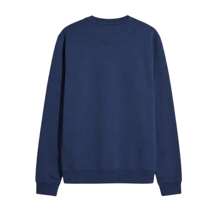 Blue - Back - Farah Mens Organic Cotton Crew Neck Sweatshirt