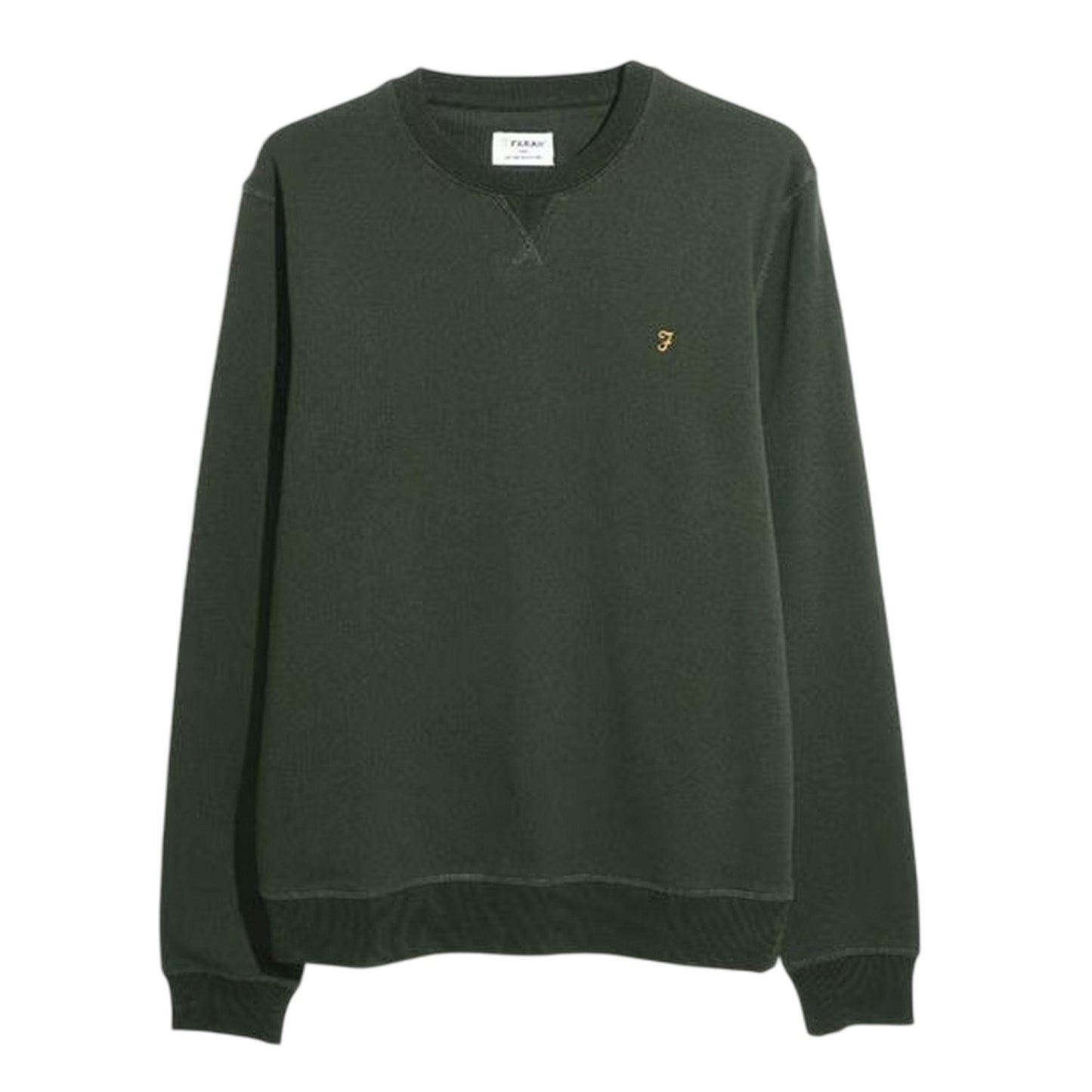 Evergreen - Front - Farah Mens Organic Cotton Crew Neck Sweatshirt