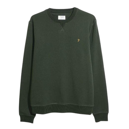 Evergreen - Front - Farah Mens Organic Cotton Crew Neck Sweatshirt