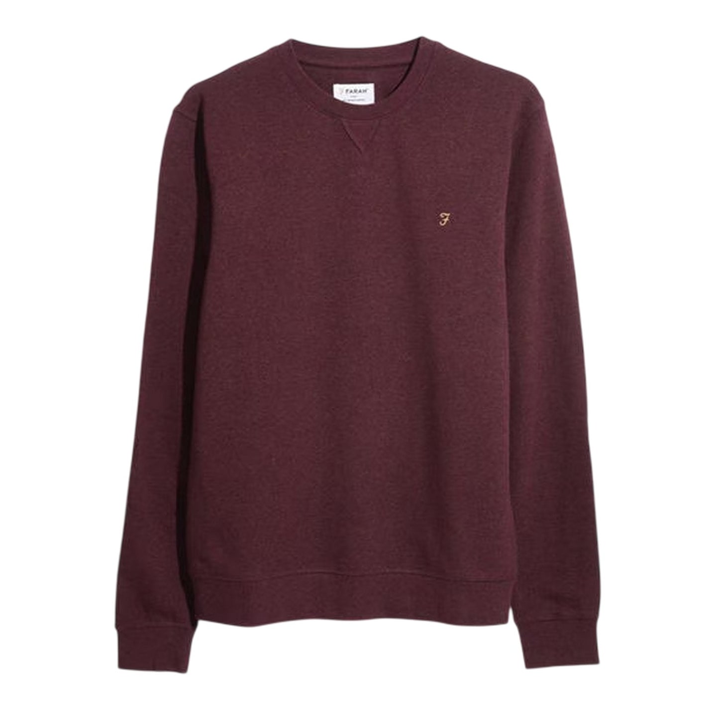 Red - Front - Farah Mens Organic Cotton Crew Neck Sweatshirt
