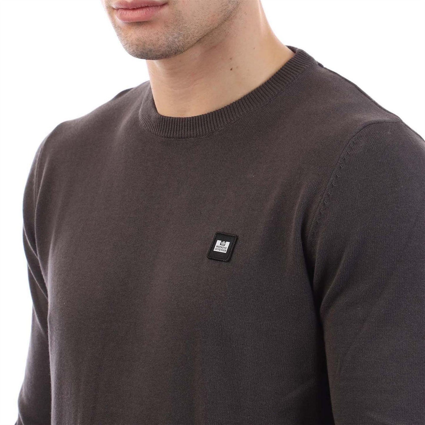 Charcoal - Side - Weekend Offender Mens Argentina Cotton Sweatshirt