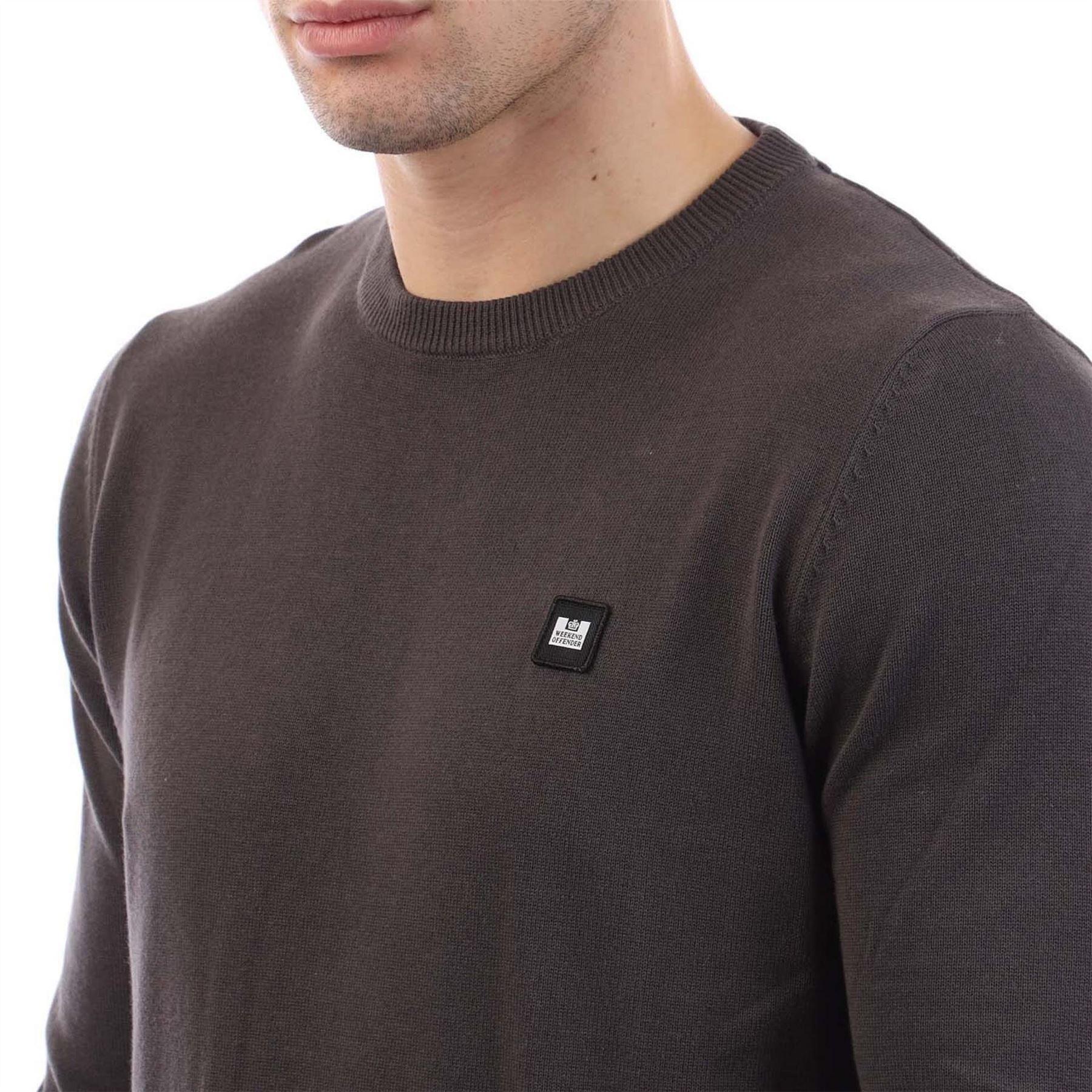 Charcoal - Side - Weekend Offender Mens Argentina Cotton Sweatshirt