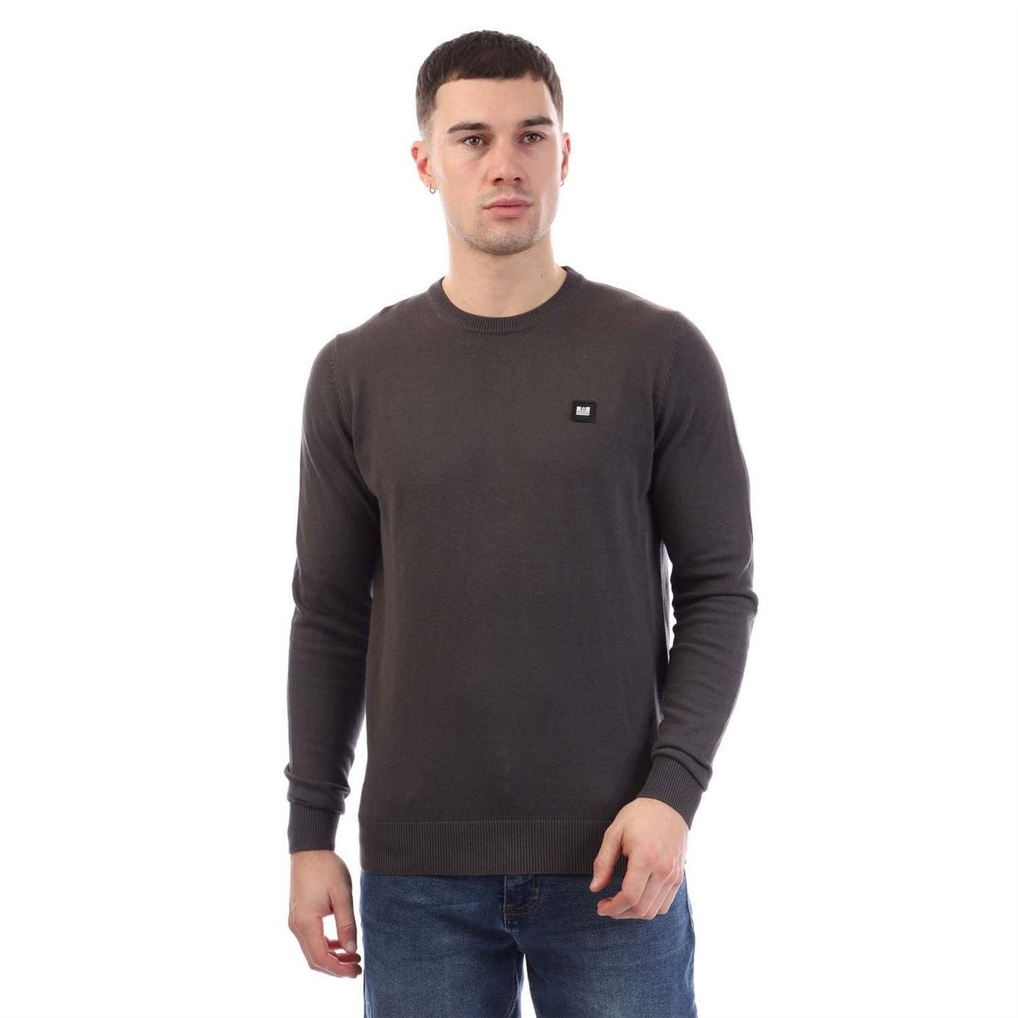 Charcoal - Front - Weekend Offender Mens Argentina Cotton Sweatshirt