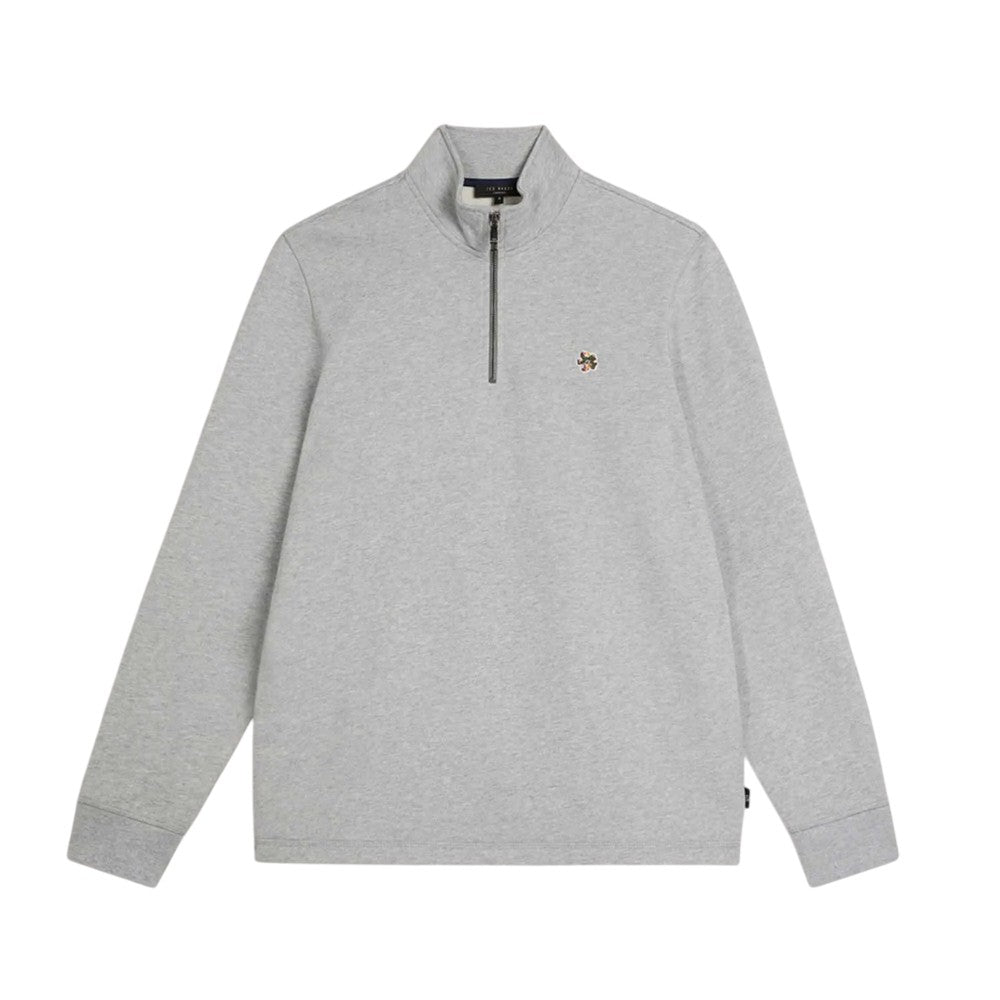 Grey - Front - Ted Baker Unisex Adult Kilbrn Quarter Zip Sweatshirt