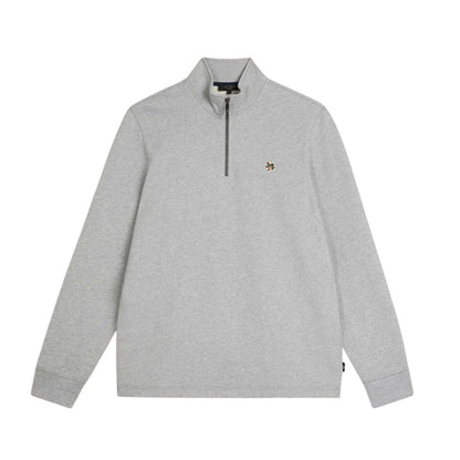 Grey - Front - Ted Baker Unisex Adult Kilbrn Quarter Zip Sweatshirt