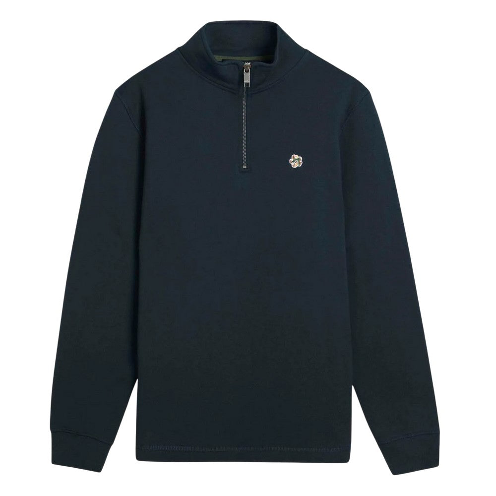 Navy - Front - Ted Baker Unisex Adult Kilbrn Quarter Zip Sweatshirt