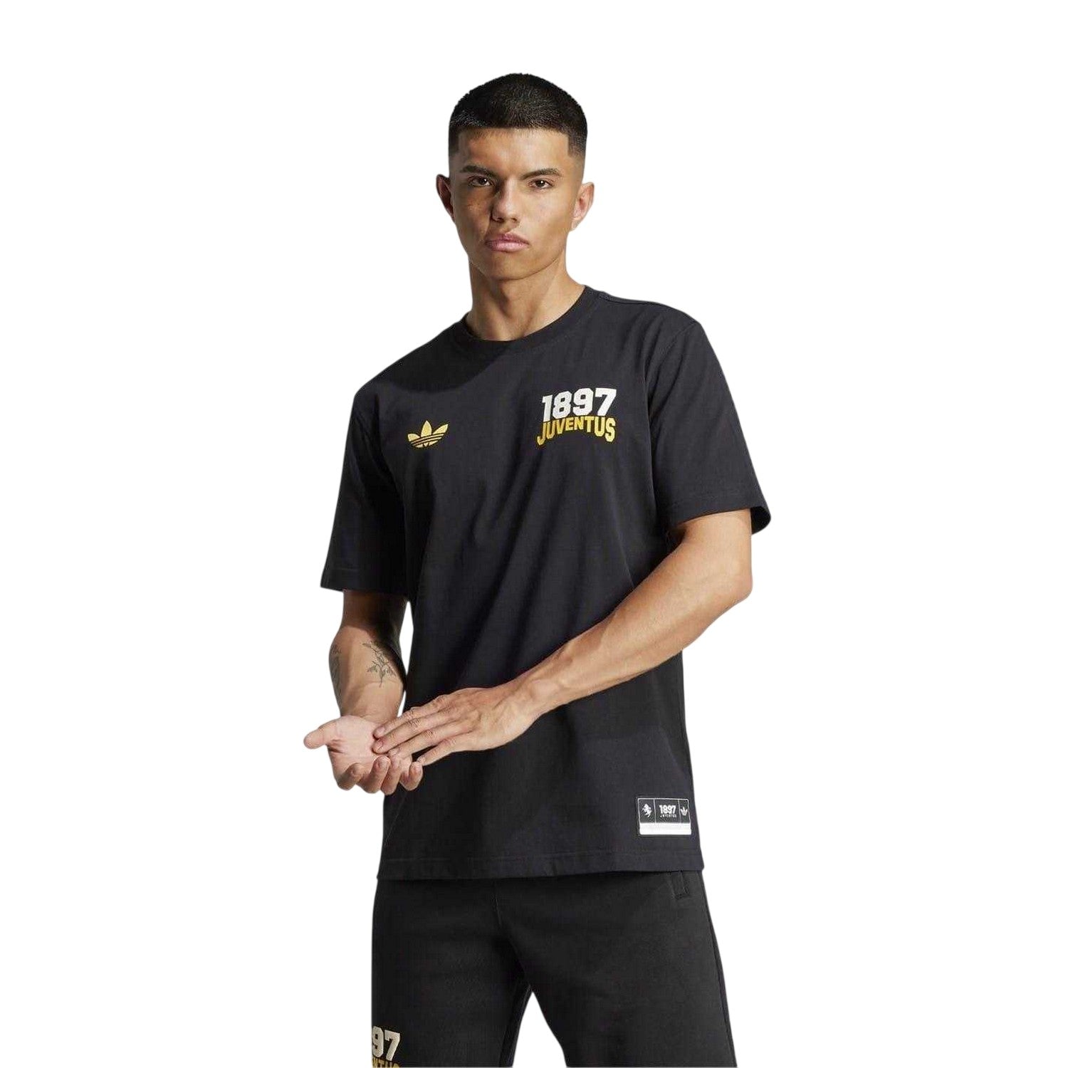 Black-Gold - Side - Adidas Unisex Adult Juventus FC T-Shirt