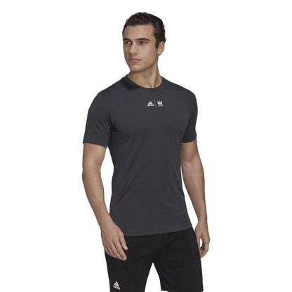 Grey - Side - Adidas Mens New York Performance Tennis T-Shirt