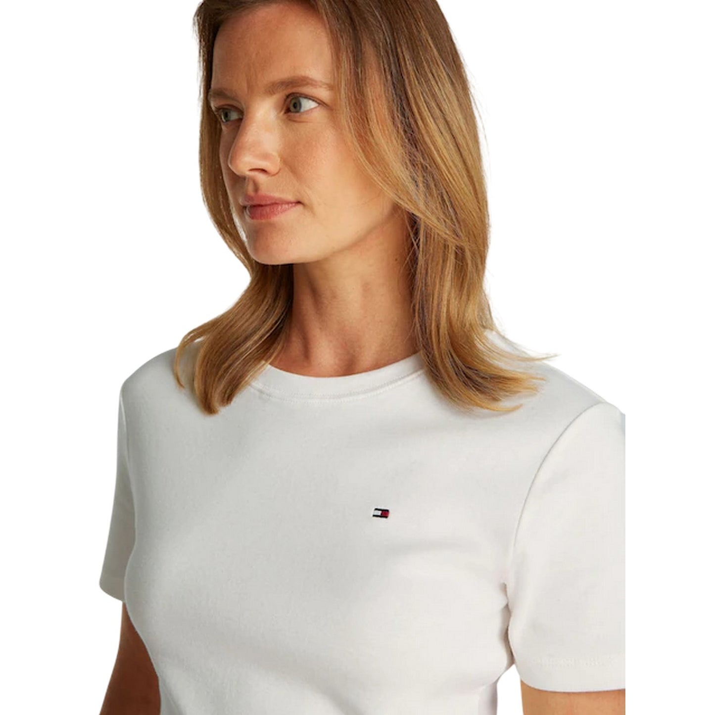 White - Back - Tommy Hilfiger Mens Crew Neck Regular Short-Sleeved T-Shirt