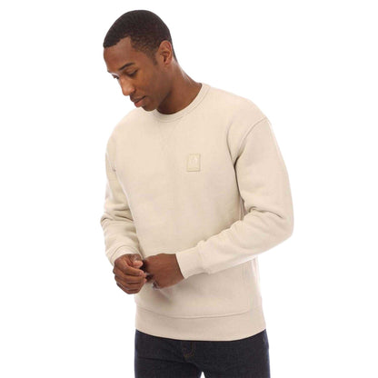 Cream - Lifestyle - Belstaff Mens Hockley Fleece Heavyweight Regular Sweatshirt