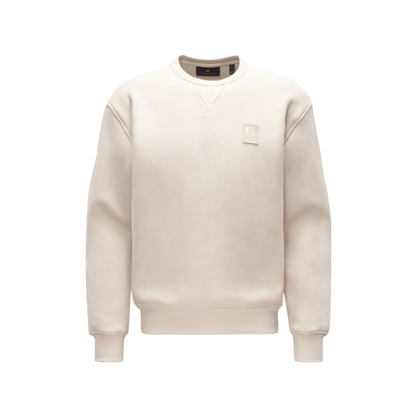 Cream - Front - Belstaff Mens Hockley Fleece Heavyweight Regular Sweatshirt