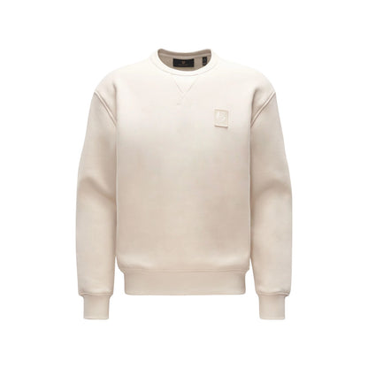 Cream - Front - Belstaff Mens Hockley Fleece Heavyweight Regular Sweatshirt
