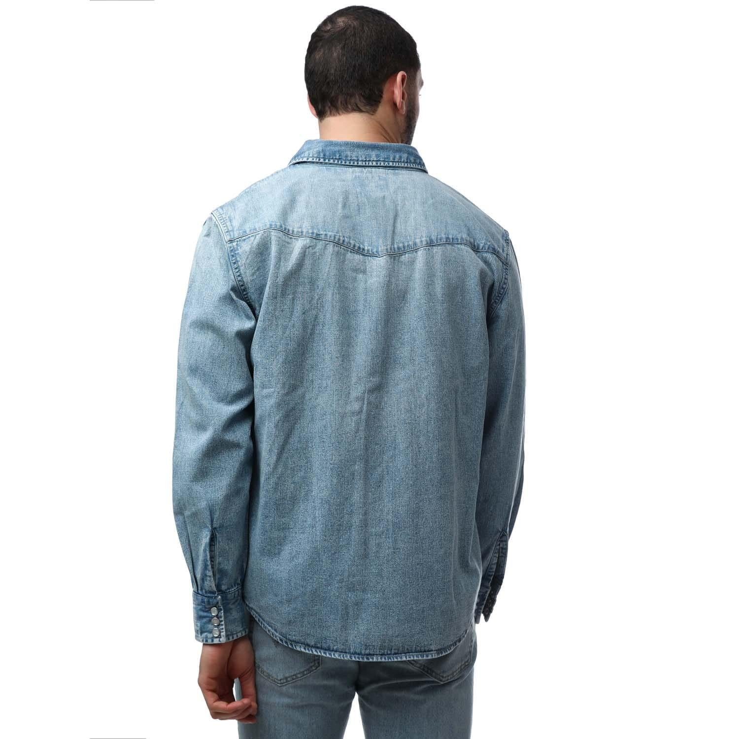 Light Blue - Back - Levis Mens Sawtooth Relaxed Fit Shirt