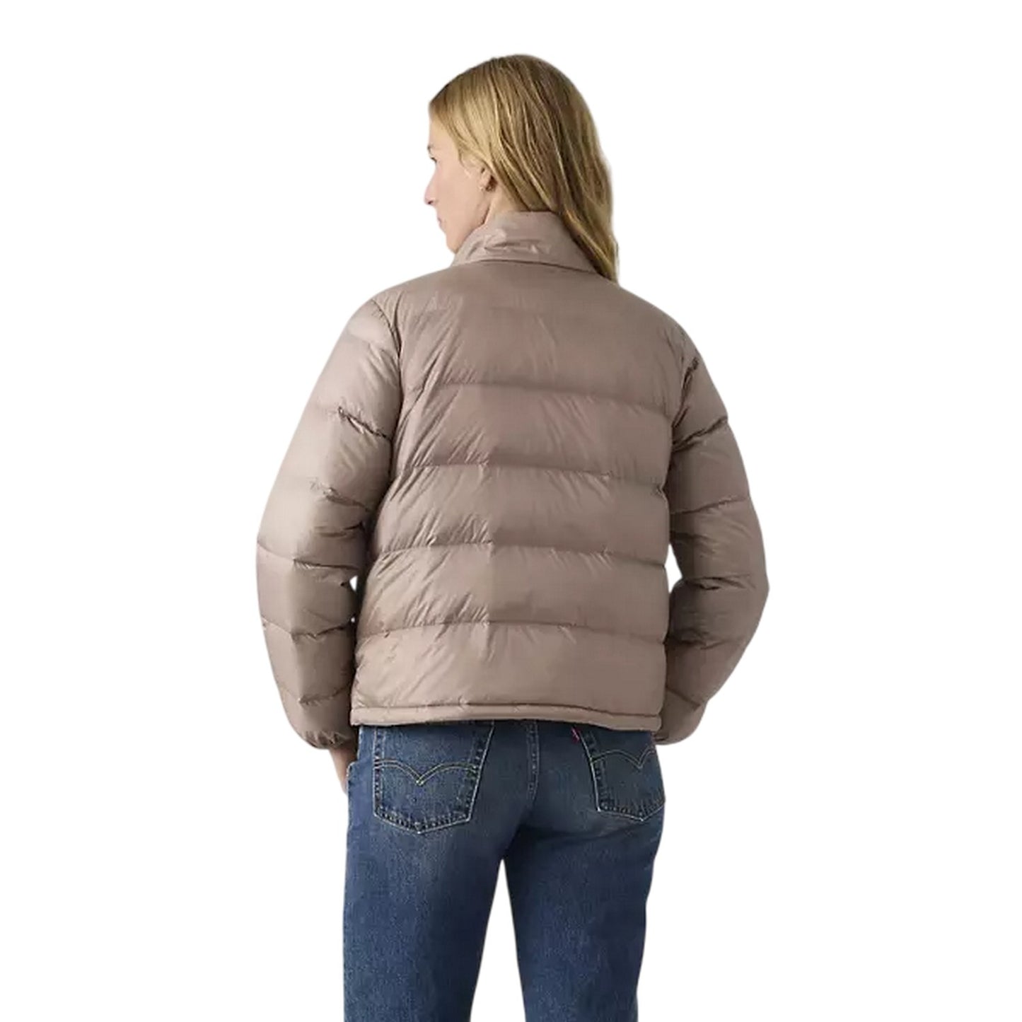Taupe Grey - Back - Levis Womens-Ladies Caviar Logo Soft Shell Jacket
