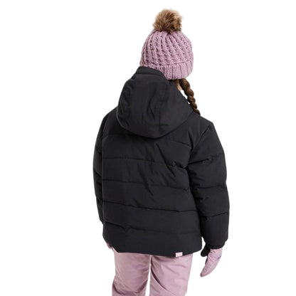 Black - Back - Roxy Girls Snowyhill Logo Ski Jacket