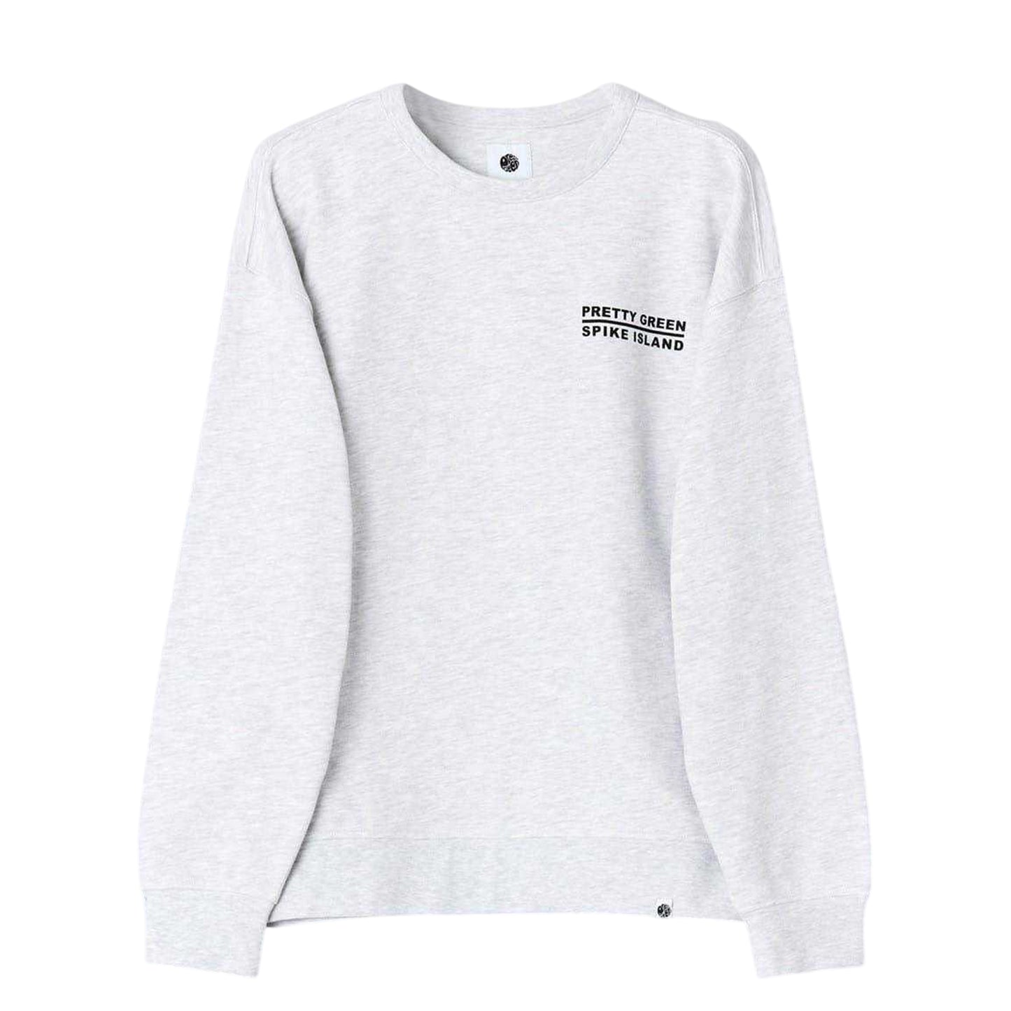 Light Grey - Front - Pretty Green Mens Spike Island Lettering Sweatshirt