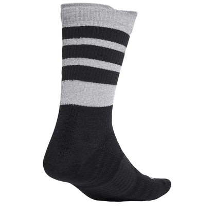 Black - Back - Adidas Unisex Adult Reflective Running Crew Socks