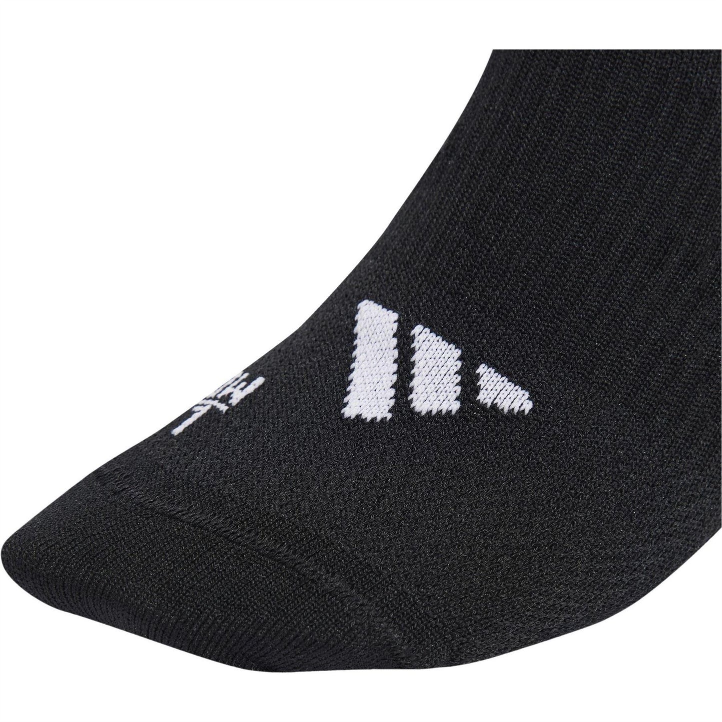 Black - Side - Adidas Unisex Adult Reflective Running Crew Socks