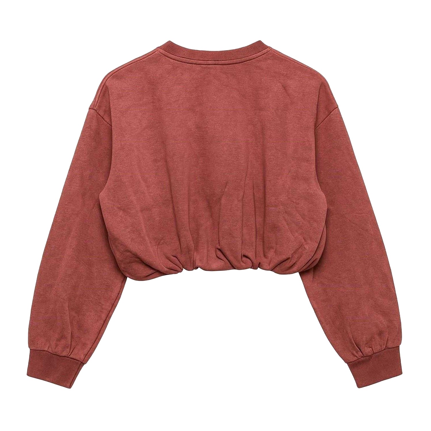 Burgundy - Back - I Saw It First Womens-Ladies Acid Wash Oversized Sweatshirt