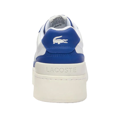 Blue-White - Back - Lacoste Mens Aceclip Premium Leather Trainers