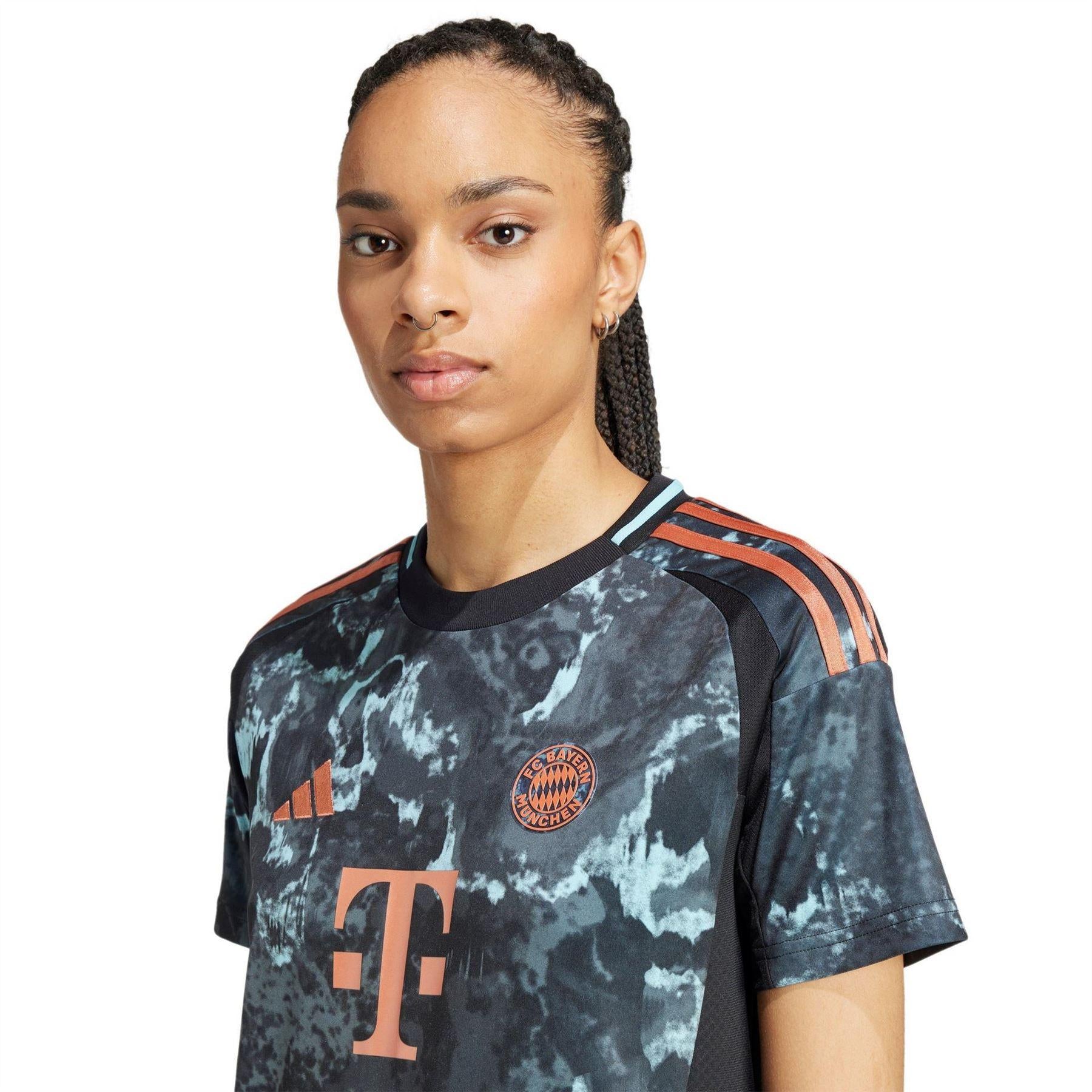 Black - Side - Adidas Womens-Ladies 24-25 FC Bayern Munich Away Jersey