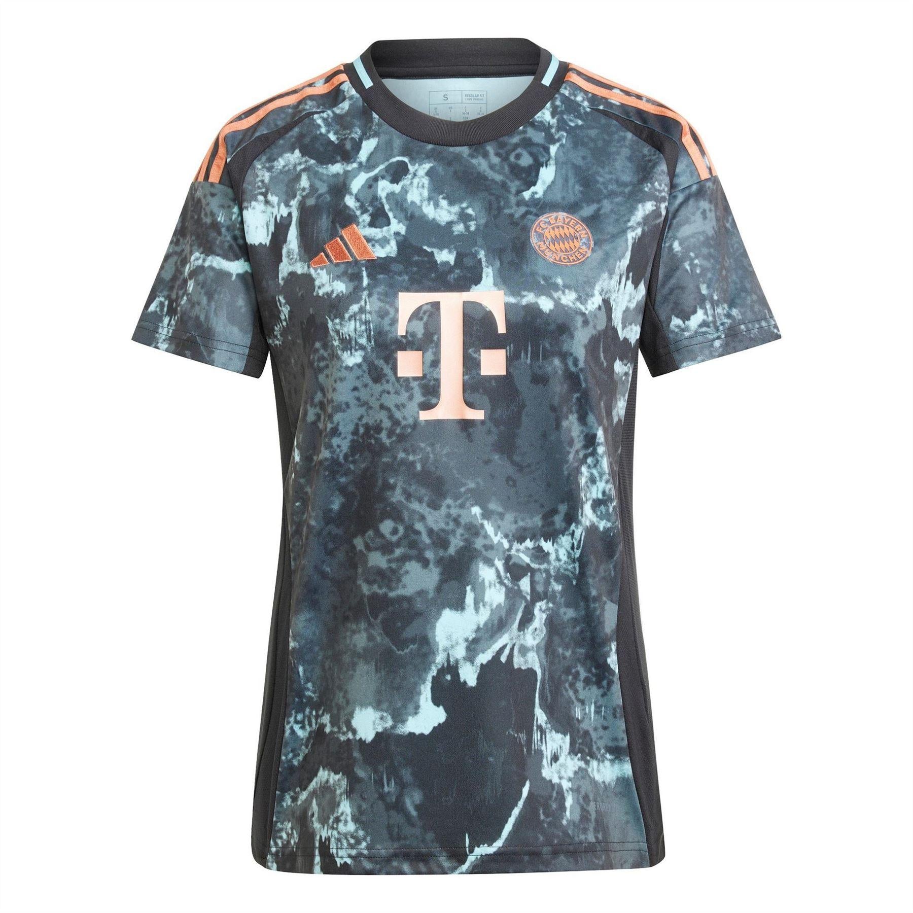 Black - Front - Adidas Womens-Ladies 24-25 FC Bayern Munich Away Jersey