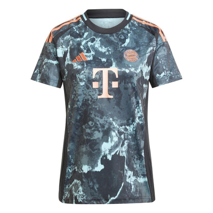 Black - Front - Adidas Womens-Ladies 24-25 FC Bayern Munich Away Jersey