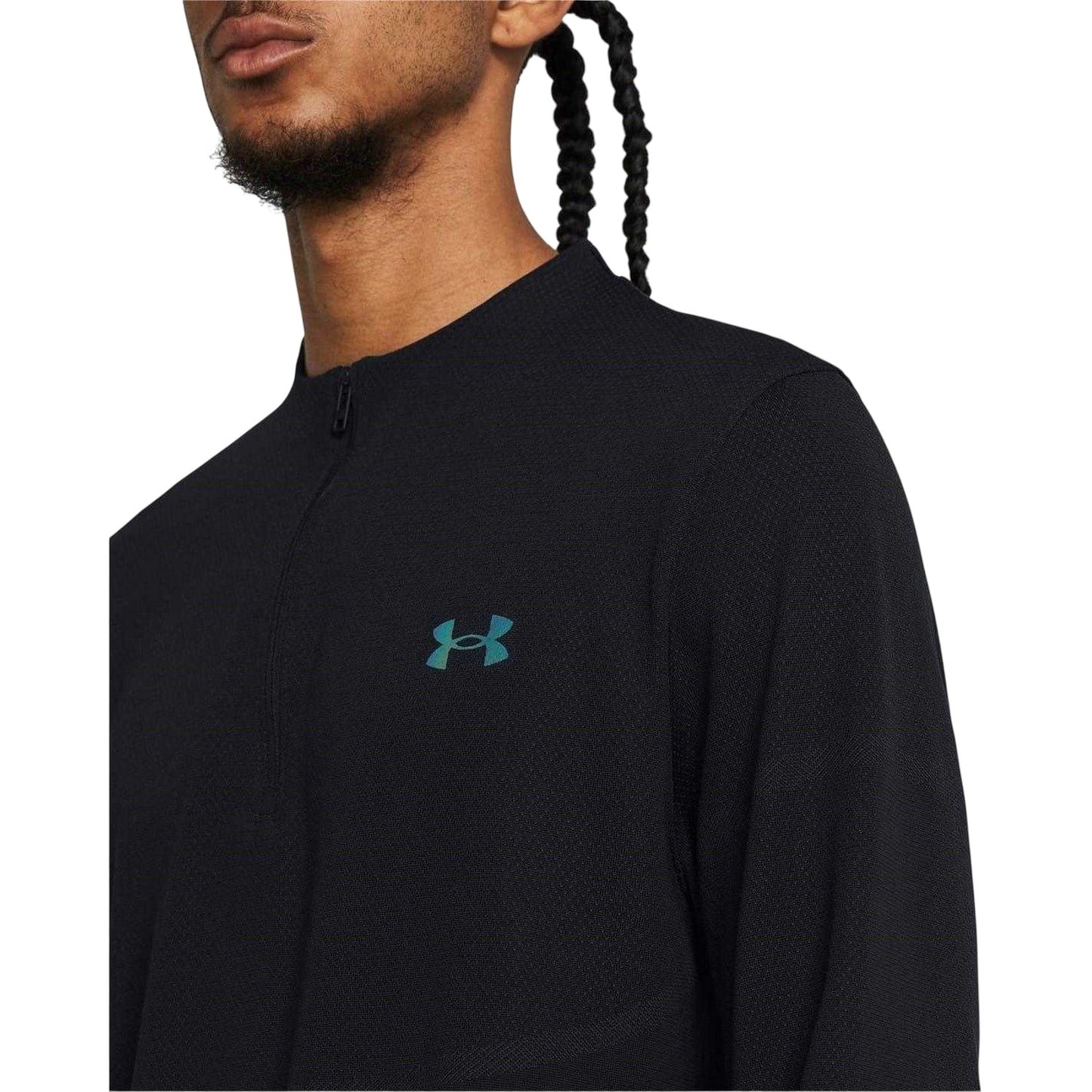 Black - Side - Under Armour Mens Vanish Elite UA Rush Seamless Top