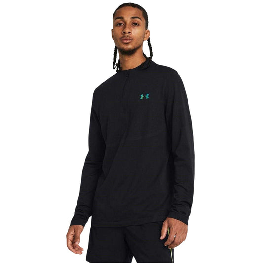 Black - Front - Under Armour Mens Vanish Elite UA Rush Seamless Top