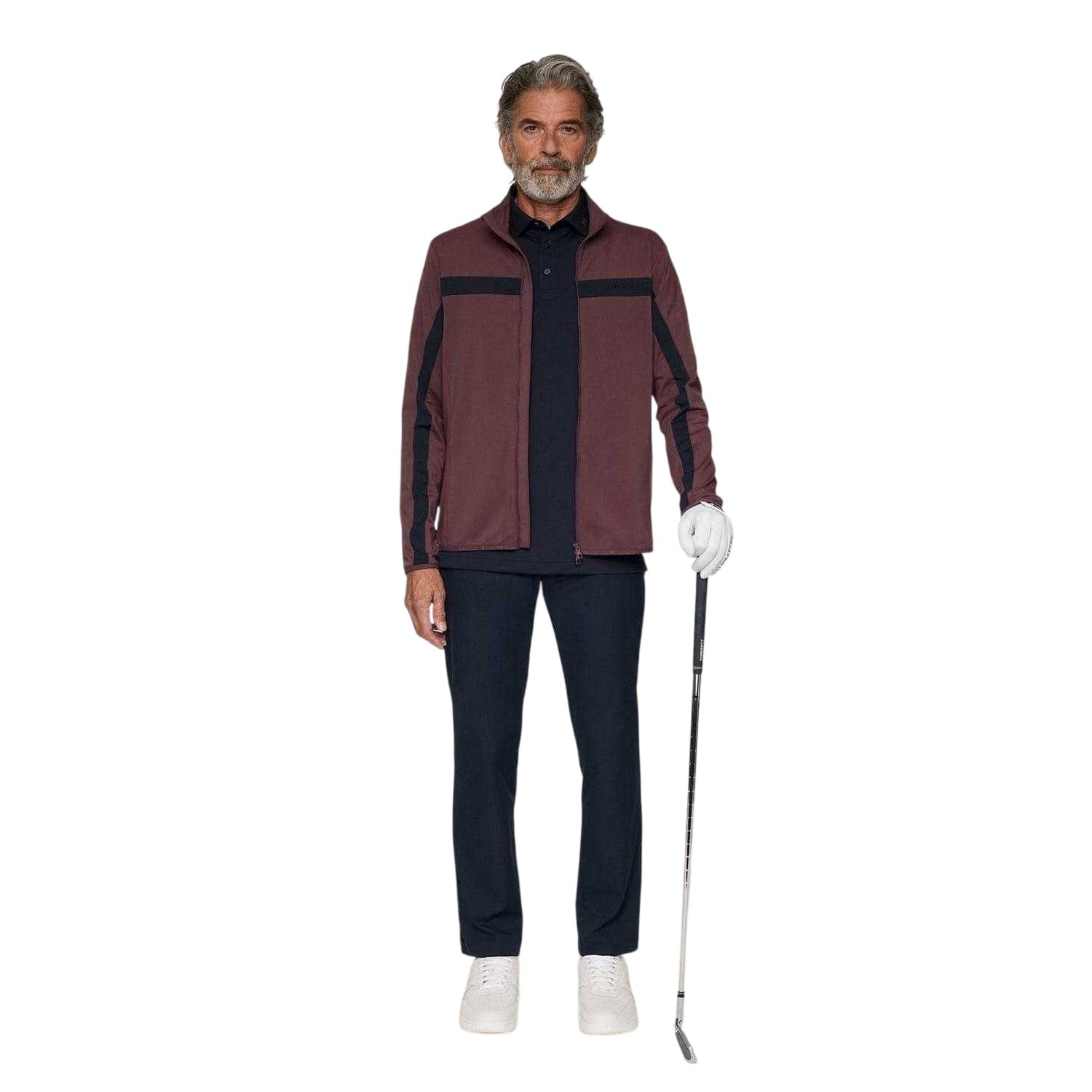 Berry - Side - J.Lindeberg Mens Jarvis Logo Track Jacket