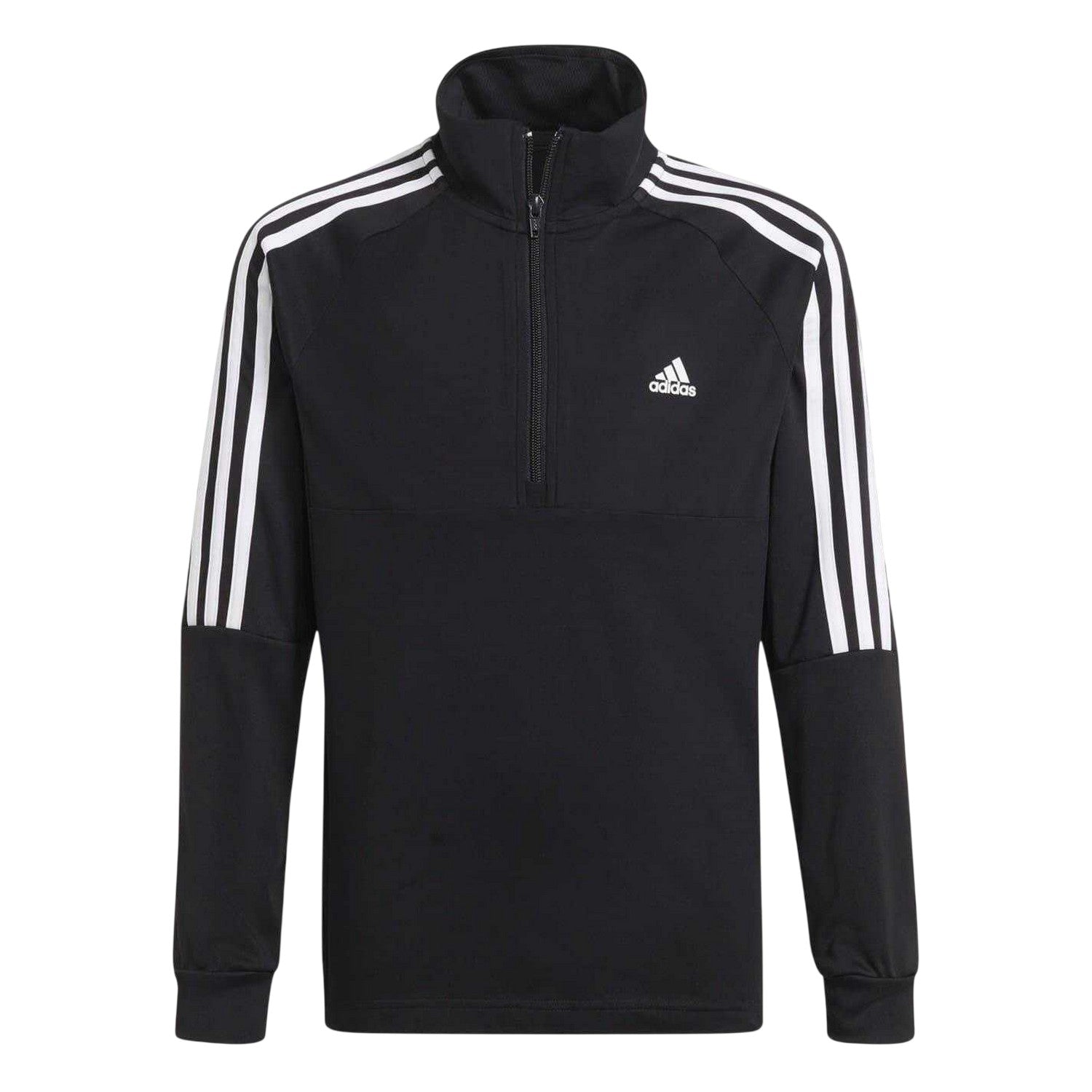 Black-White - Front - Adidas Boys Sereno Training Top