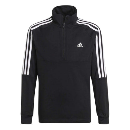 Black-White - Front - Adidas Boys Sereno Training Top