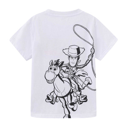 Blue - Back - Toy Story Childrens-Kids Buzz Lightyear T-Shirt