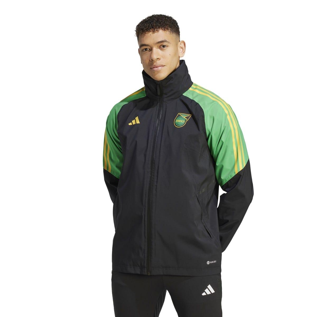 Black - Side - Adidas Mens Condivo 22 Jamaica Waterproof Jacket
