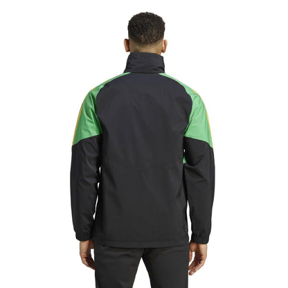 Black - Back - Adidas Mens Condivo 22 Jamaica Waterproof Jacket