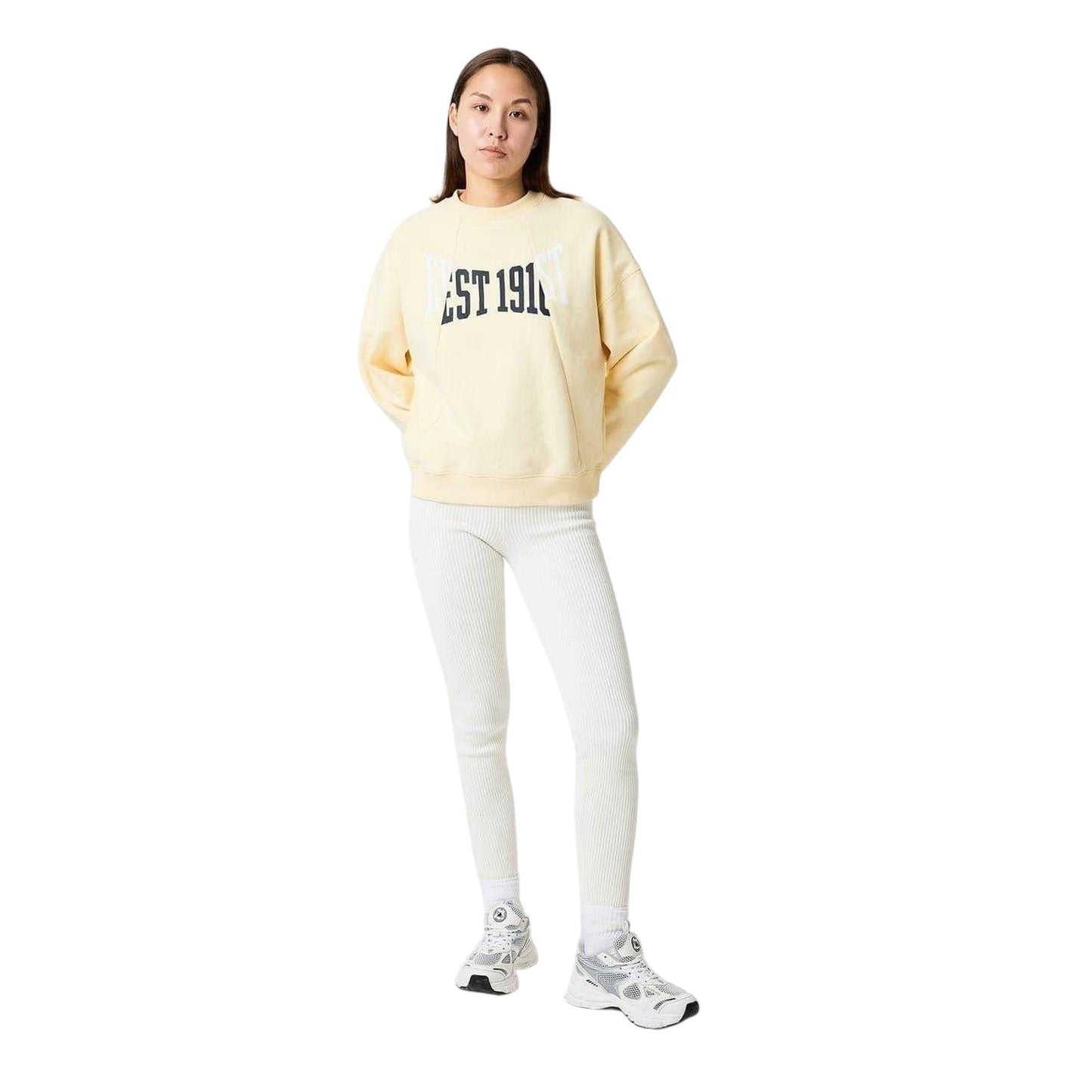 Soft Yellow - Lifestyle - Everlast Unisex Adult Est 1910 Logo Sweatshirt
