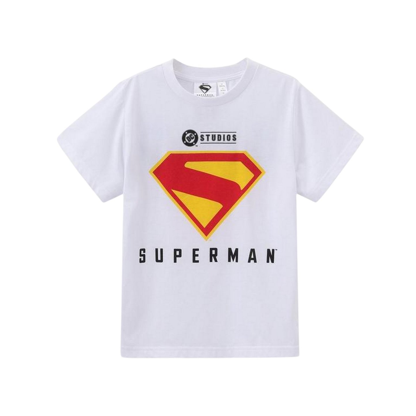 White-Red - Front - Superman Childrens-Kids Logo T-Shirt