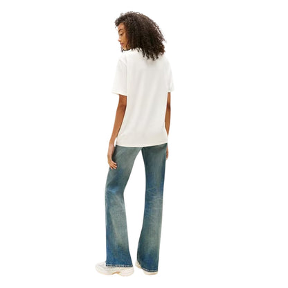 Ecru - Back - Tommy Jeans Womens-Ladies Strawberry Regular T-Shirt