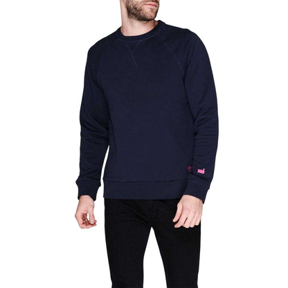 Navy - Side - Albam Utility Mens Raglan Sweatshirt