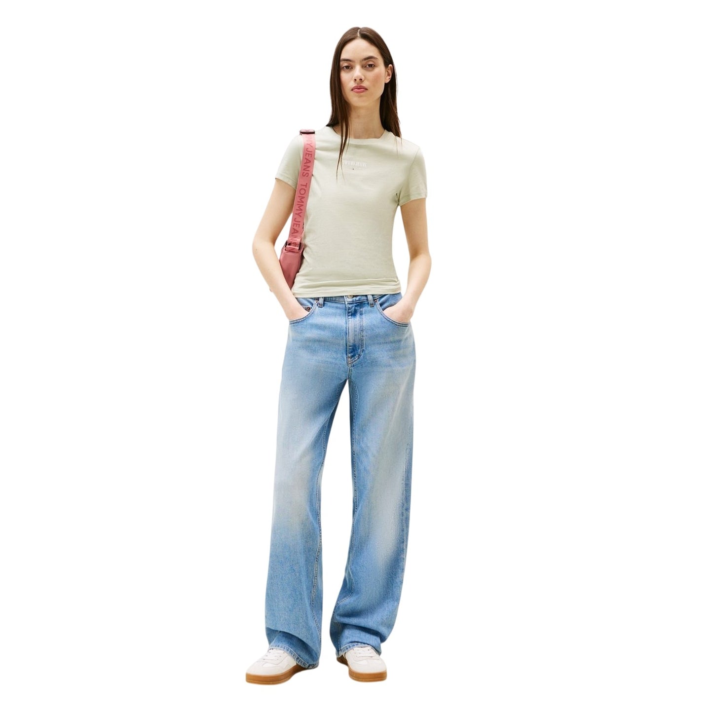 Misty - Side - Tommy Jeans Womens-Ladies Lettering Cotton Regular T-Shirt