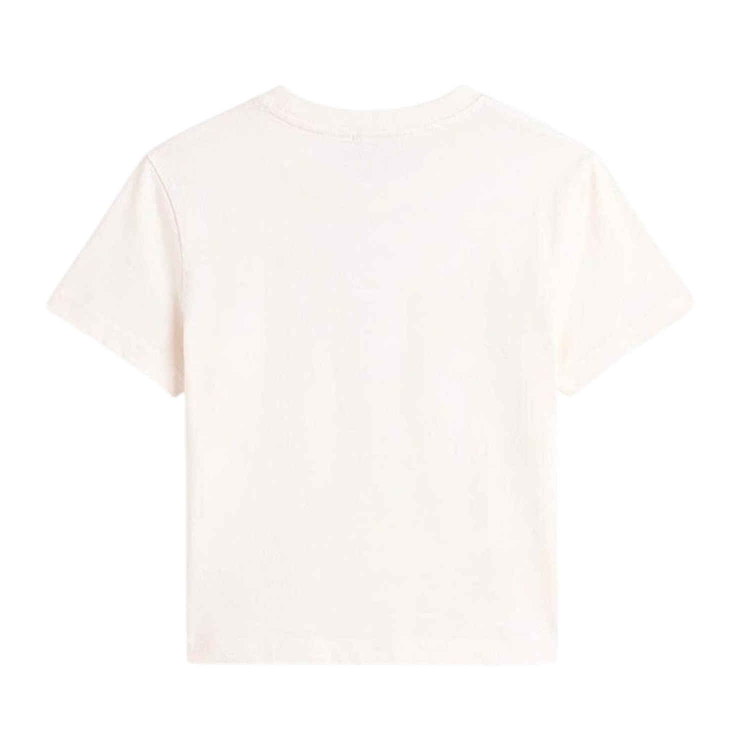 Antique White - Back - Tommy Jeans Womens-Ladies Flag Crew Neck Regular T-Shirt