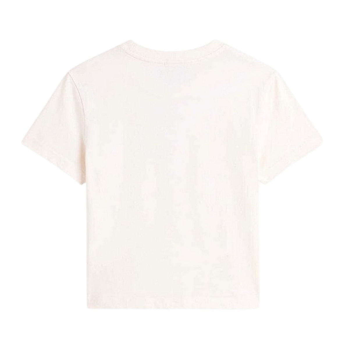 Antique White - Back - Tommy Jeans Womens-Ladies Flag Crew Neck Regular T-Shirt
