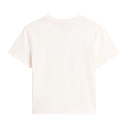 Antique White - Back - Tommy Jeans Womens-Ladies Flag Crew Neck Regular T-Shirt
