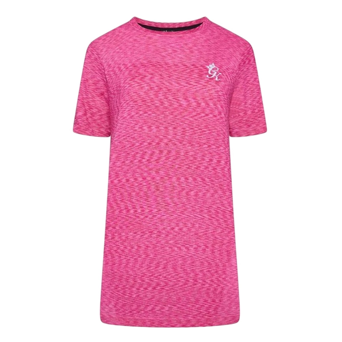 Hot Pink - Front - Gym King Mens Crew Neck Slim T-Shirt