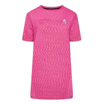 Hot Pink - Front - Gym King Mens Crew Neck Slim T-Shirt