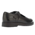 Black - Back - Kickers Womens-Ladies Finley Leather T-Bar Shoes
